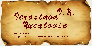 Veroslava Mučalović vizit kartica